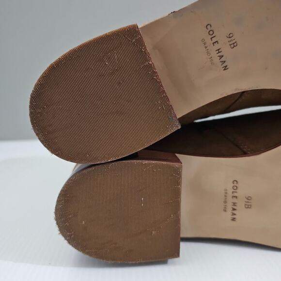 Cole Haan Naia Ankle Bootie Western Cowgirl Golden Toffee Suede Size 9.5 - Picture 14 of 16